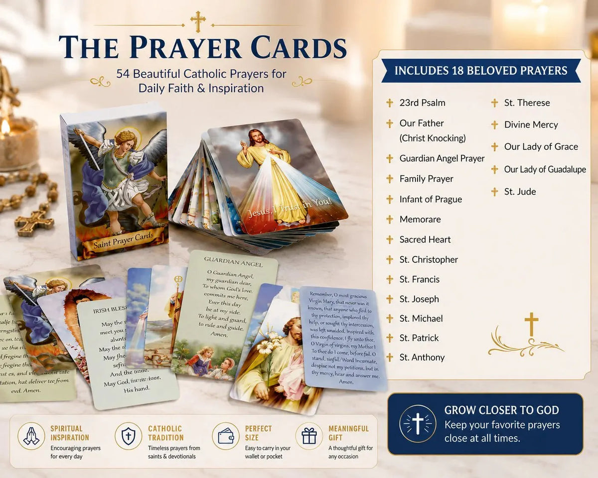 🎉✝️ Catholic Leather Holy Card Holder – Pocket Prayer Card Organizer with Snap Closure