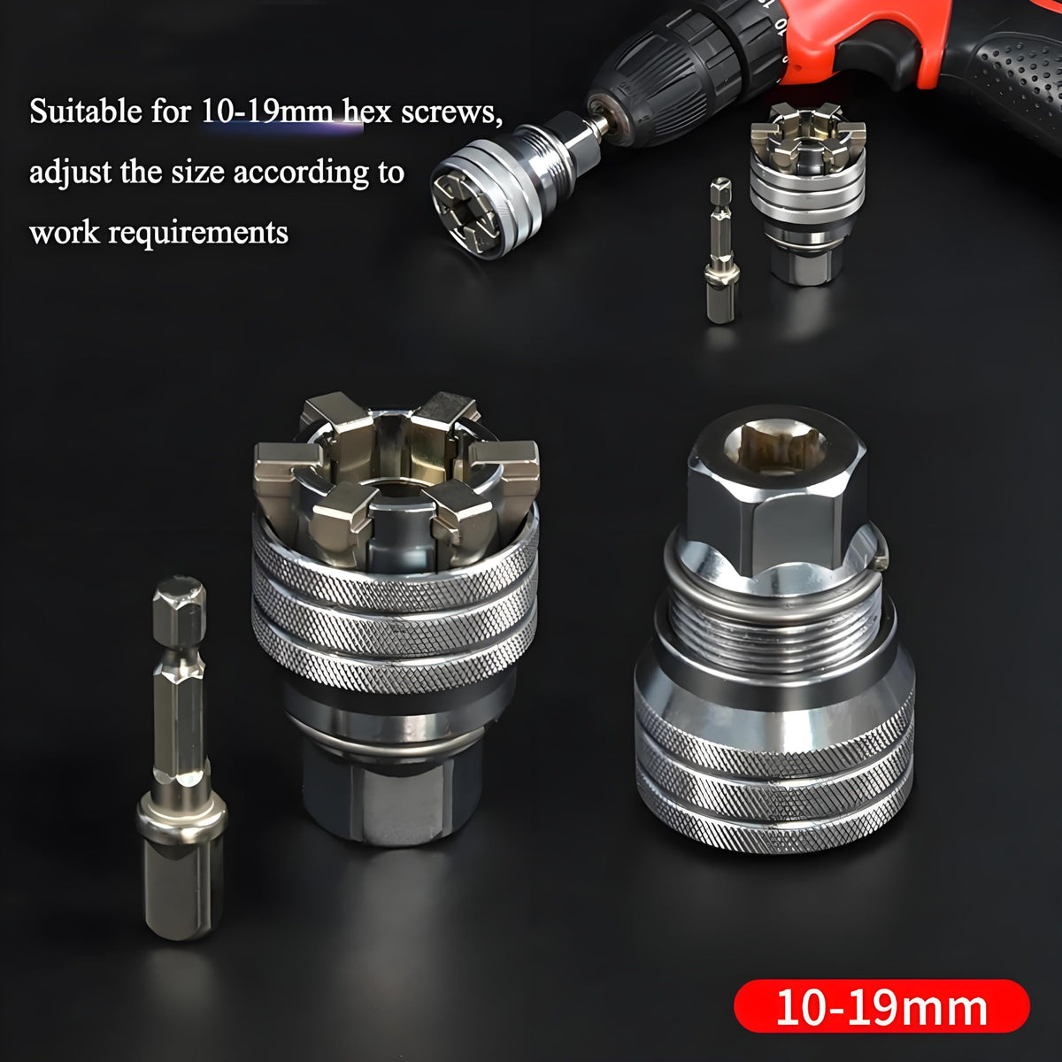 🎉10-19mm Adjustable Universal Socket Wrench