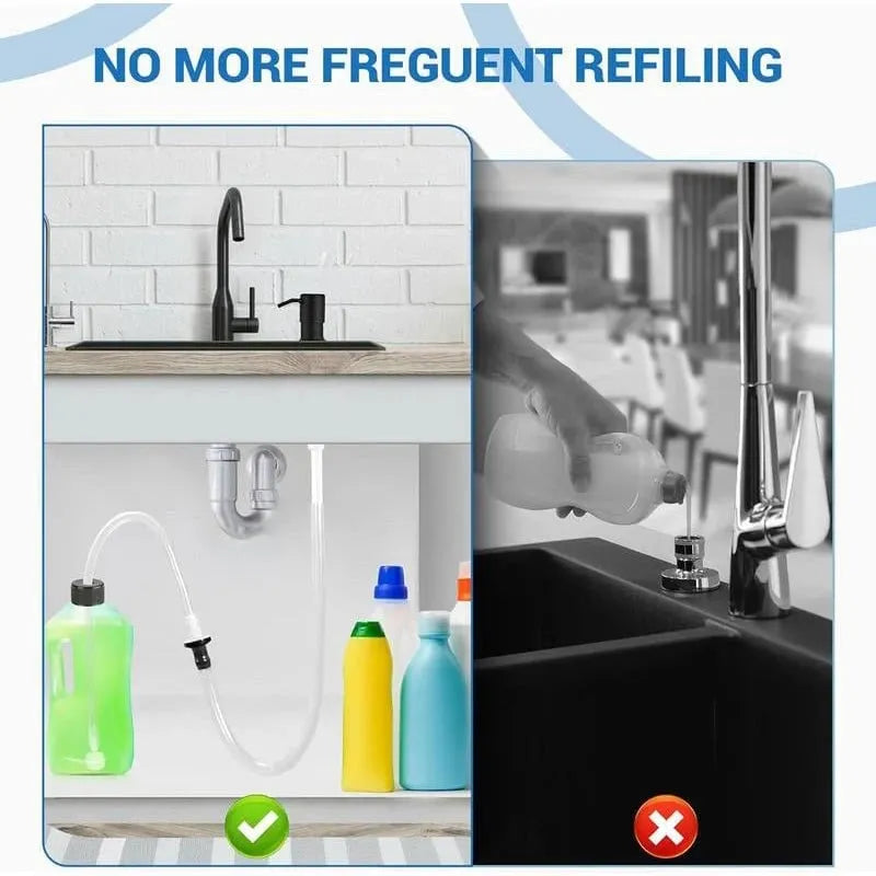 🔥HOT SALE🔥✨ Sink Soap Dispenser Extension Tube Kit – Connects to Bulk Containers, Smooth Pump, Universal Fit 🚰