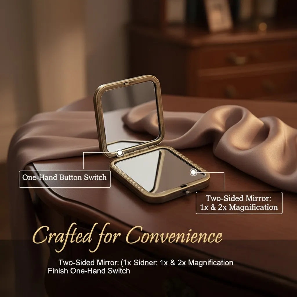 🔥Last Day 49% OFF - ✨Vintage Charm Compact Mirror