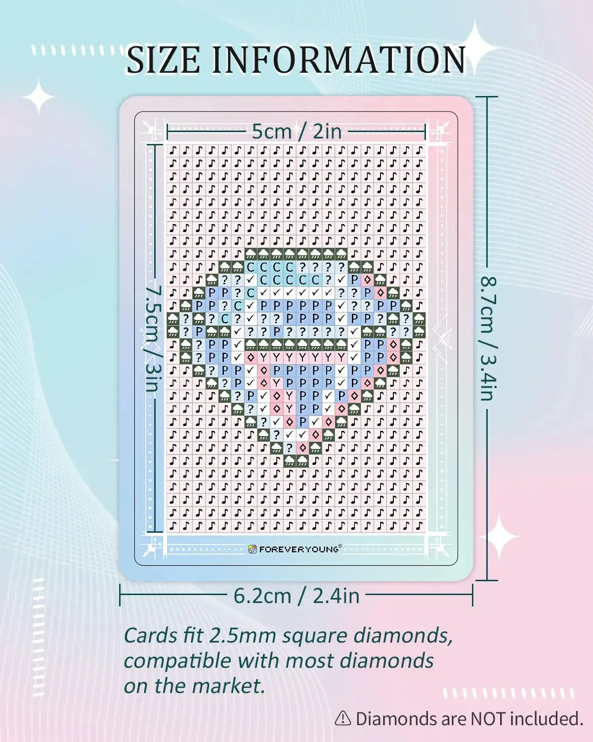 Turn Leftover Drills Into Art | Freestyle Mini Diamond Art Cards, 30PCS Cute Pixel DIY Craft Cards for Diamond Painting Lovers