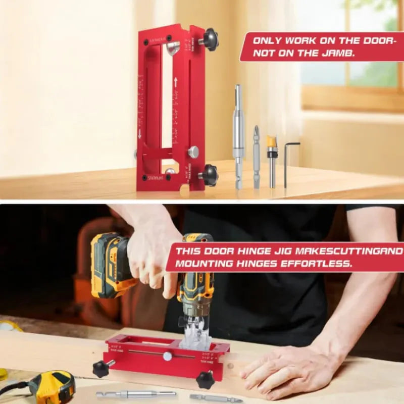 🎉Adjustable Door Hinge Mortise Jig Kit