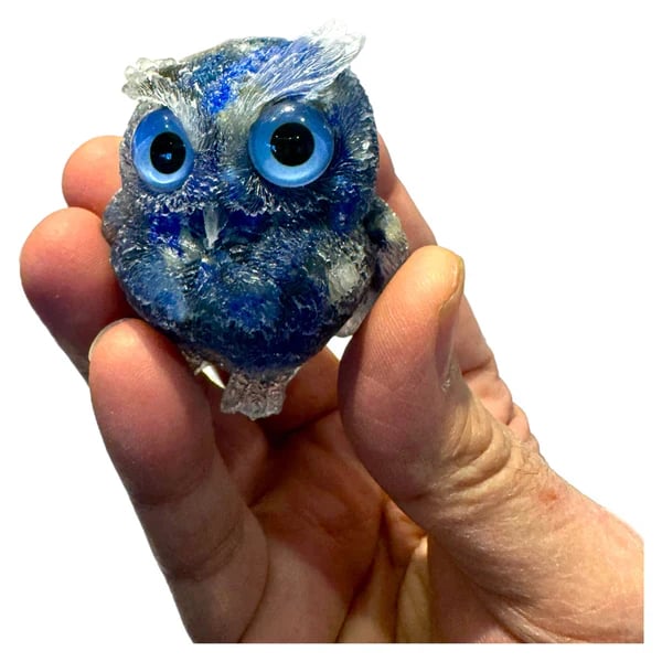 🦉Handmade Natural Crystal Gemstone Owl🎁💎