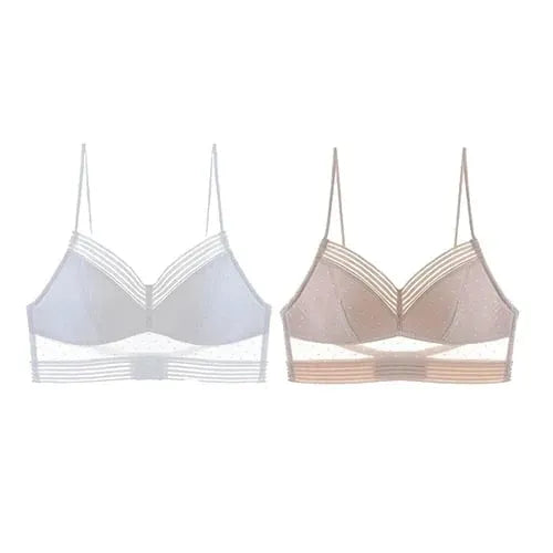 Low Back Wireless Lifting Lace Bra