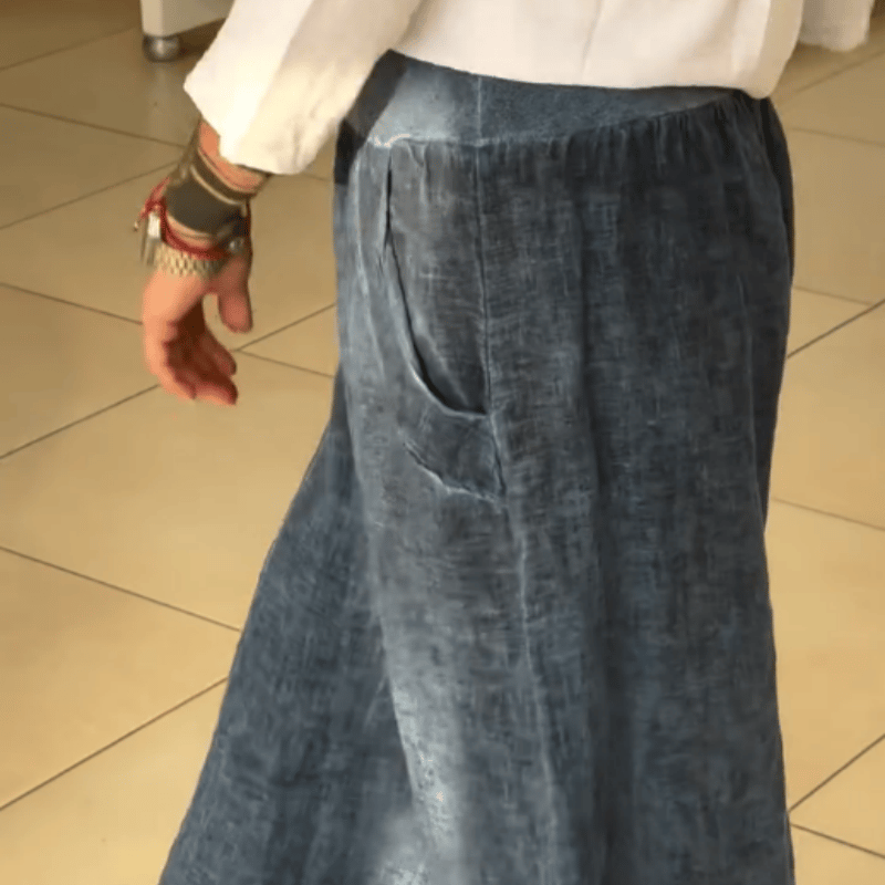 Women's Elastic Wide-Leg Pants with Pockets (Buy 2 Free Shipping)