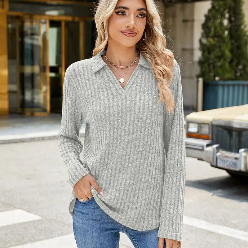 🌸Women's Collared V-Neck Sweater (Buy 2 Free Shipping)