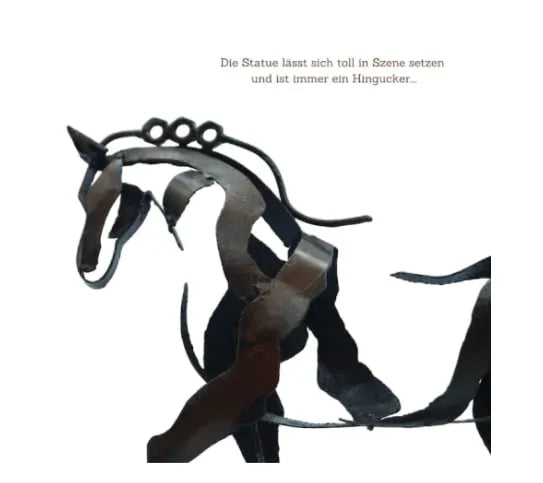 🐎🐎New Horse Sculpture “Adonis” – Quality Handmade from Metal, Abstract but Modern and Realistic Art