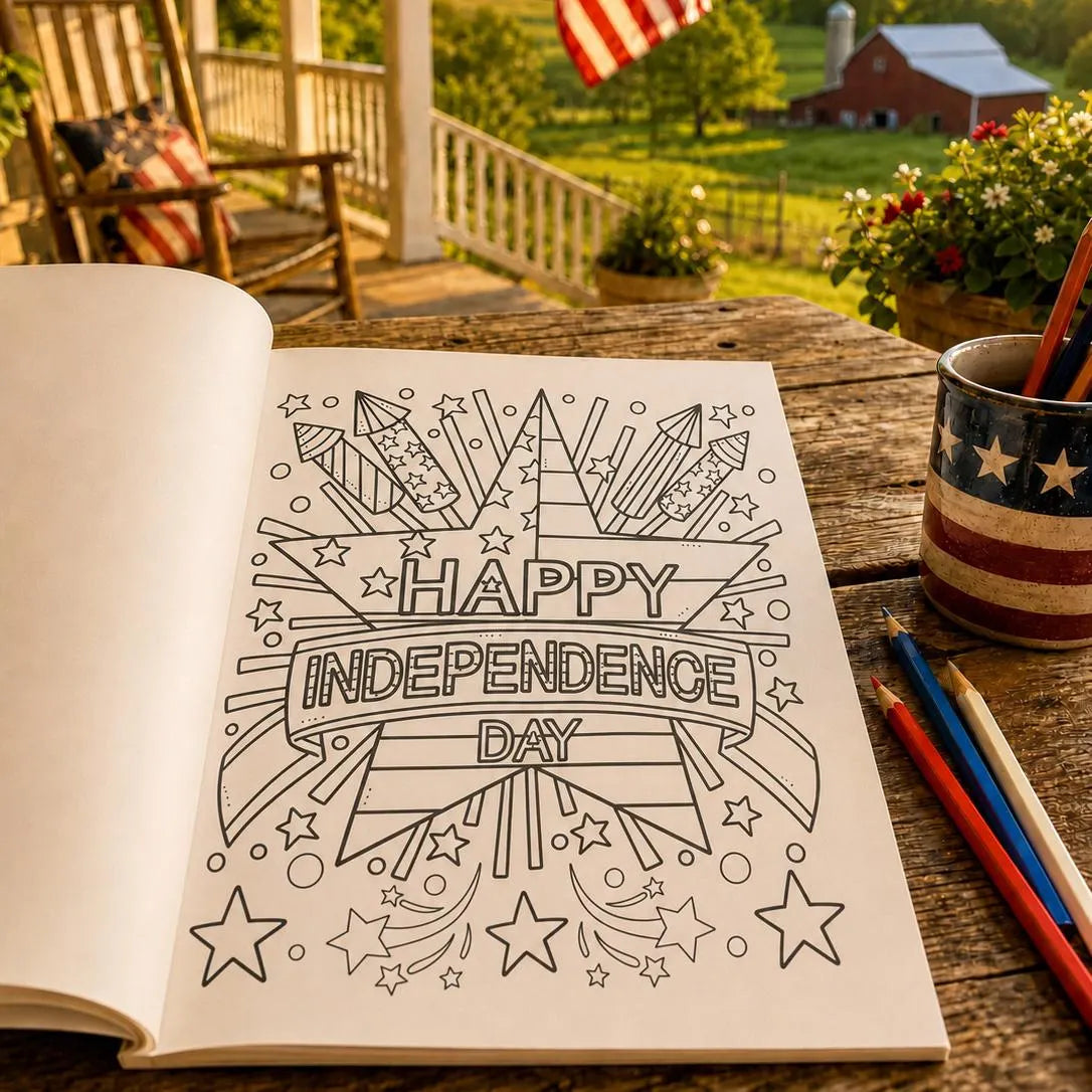 🇺🇸 American Pride Coloring Book – Patriotic 4th of July Coloring Book for Adults & Kids ✨