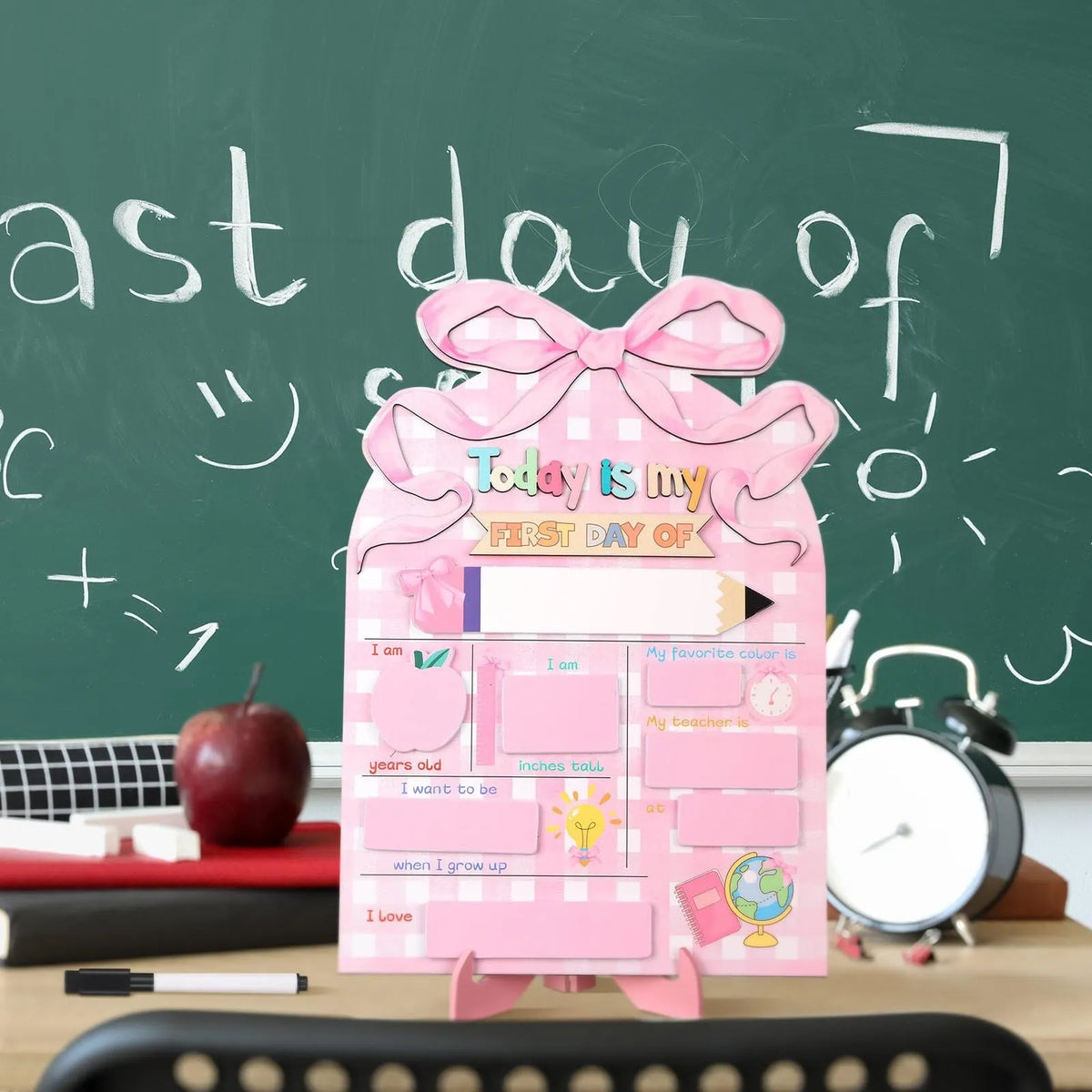 🔥Last Day 49% OFF - 🧑‍🏫✨Reusable First & Last Day of School Chalkboard Sign – Capture Every Milestone Memory