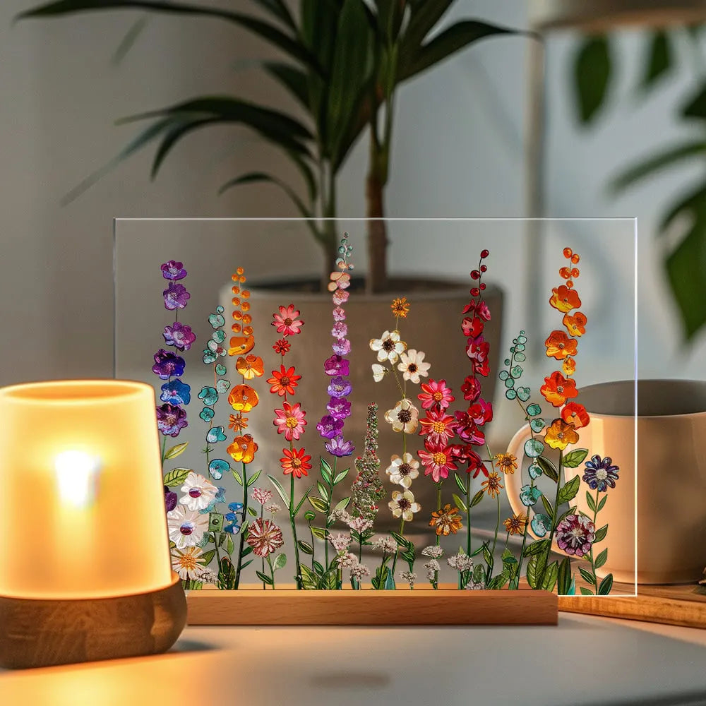 🌷🌼NEW - 🌻🌺Painted Colorful Flower Pattern Decor
