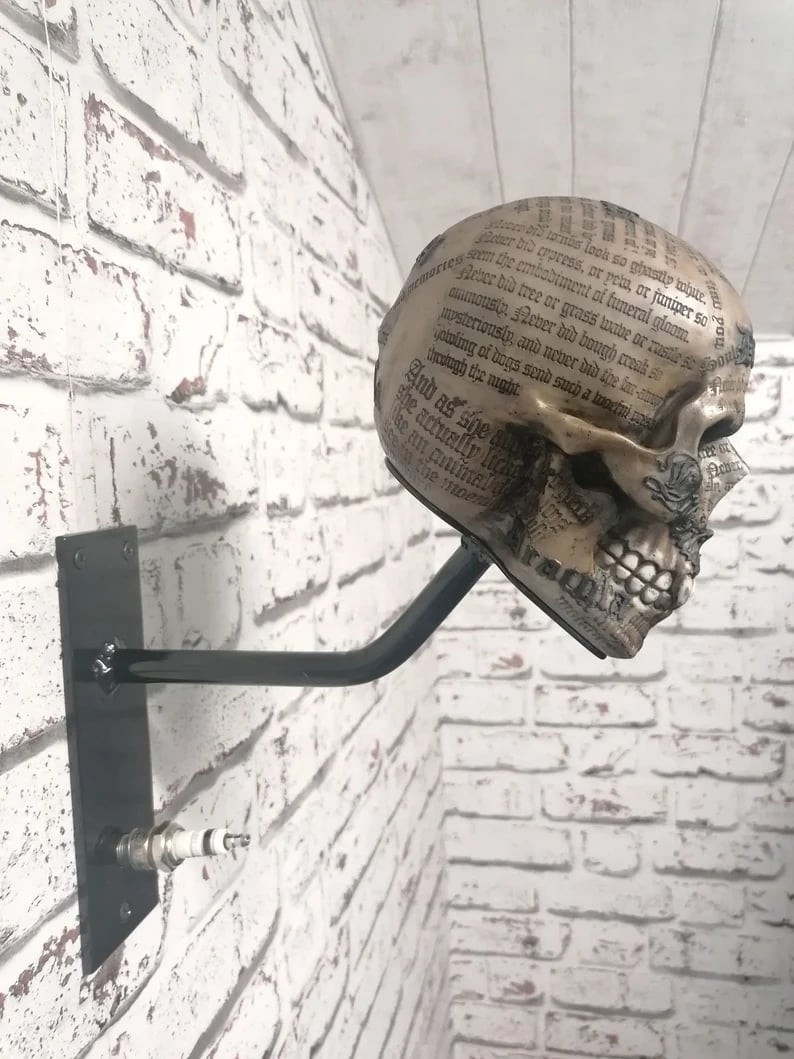 Motorcycle Helmet and Jacket Skull Holder