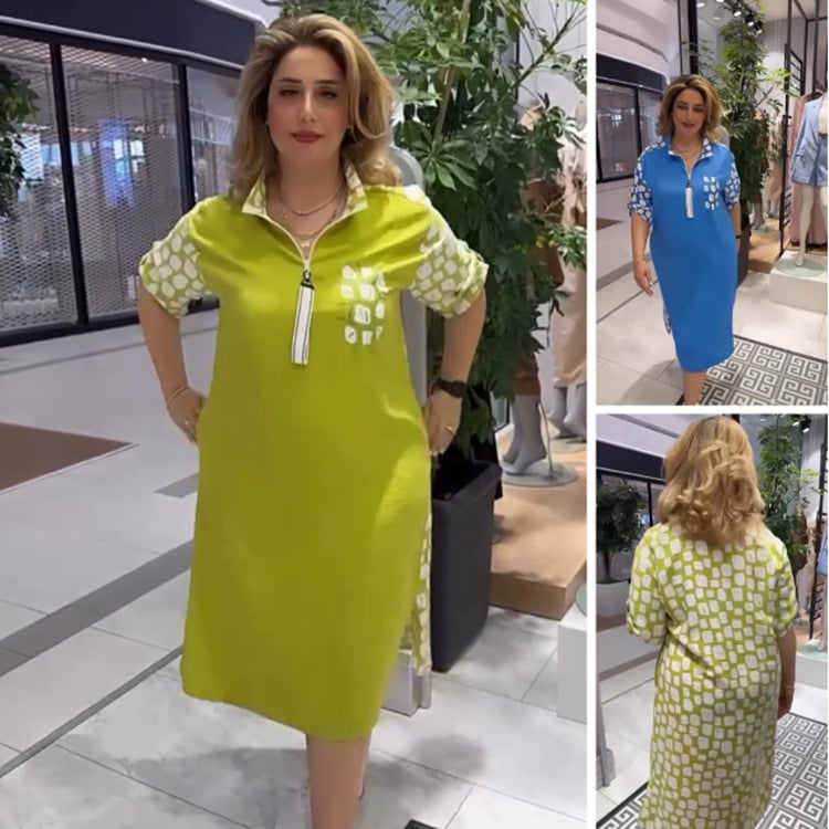 Women's Patchwork Knee-length Dress (Buy 2 Free Shipping)