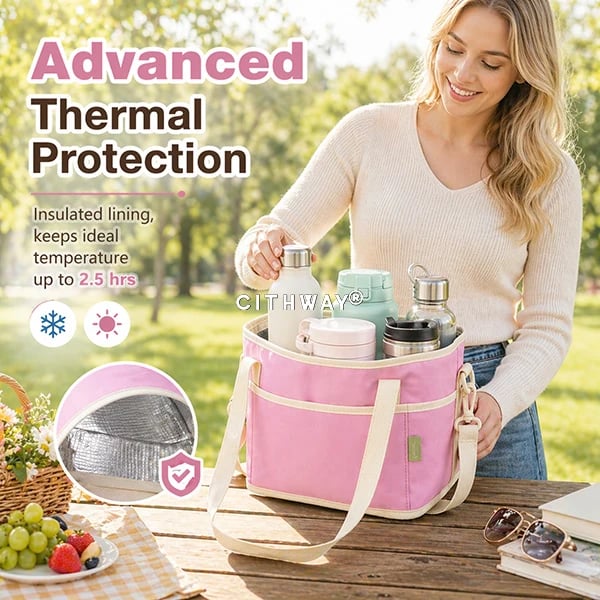🎉 4-grid Insulated Drink Bottle Carrier Bag