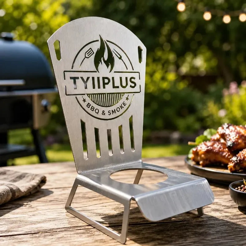 🎉🍺🍗Beer Can Chicken Chair🔥 Heavy Duty 304 Stainless Steel BBQ Roaster Stand for 16oz Beer Cans