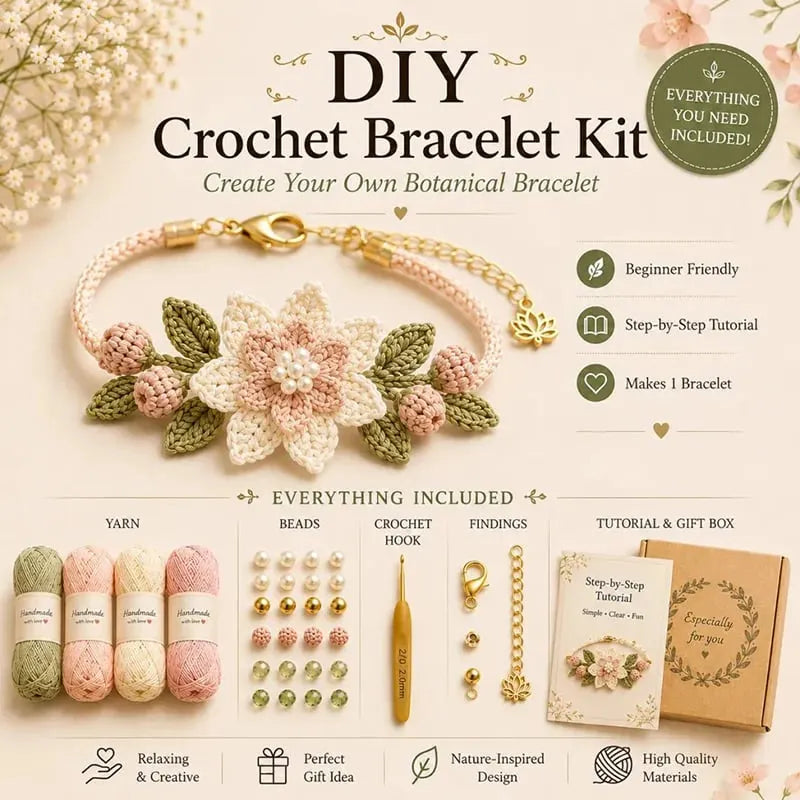 🔥HOT SALE🔥Nature-Inspired DIY Crochet Bracelet Kit