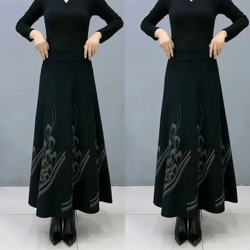 Best Seller 🔥 High-Waisted A-Line Elegant Synthetic Wool Skirt