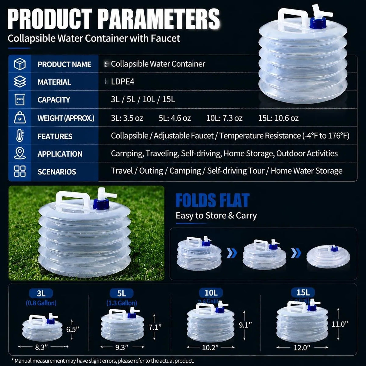 📢📢50% OFF !! ⏰Collapsible Water Container with Spigot