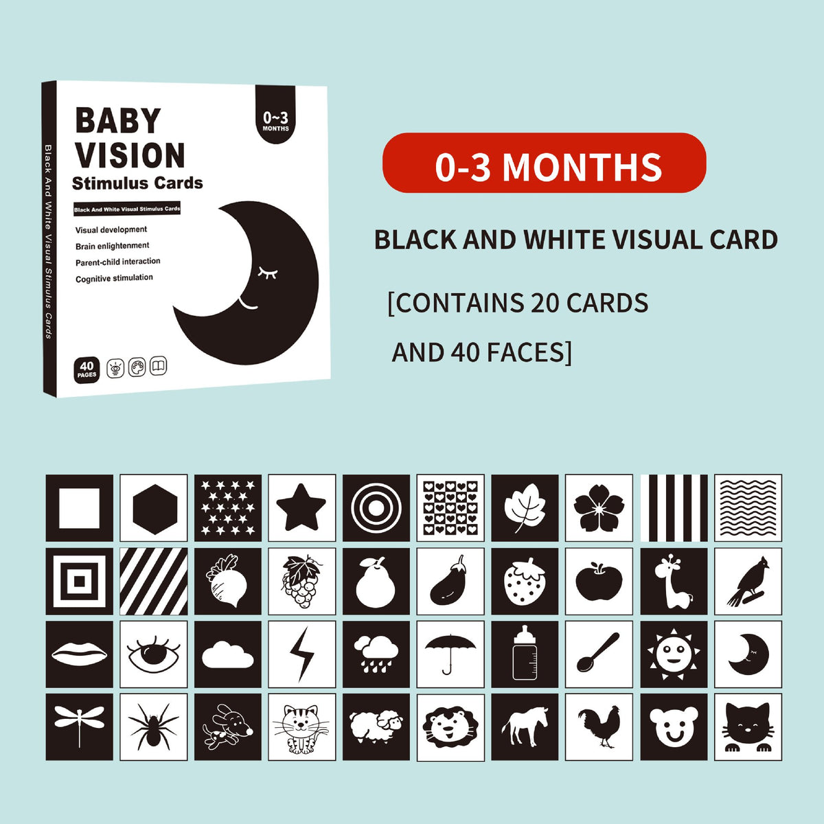 💖Mother's Day Hot Sale💖0+ Month Newborn Sensory Cards