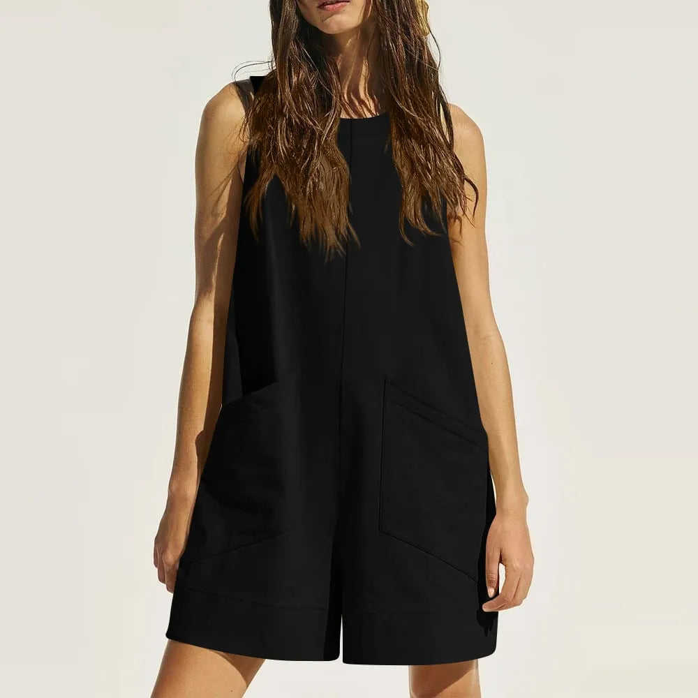 Summer Sleeveless Short Jumpsuits with Pockets (Buy 2 Free Shipping)