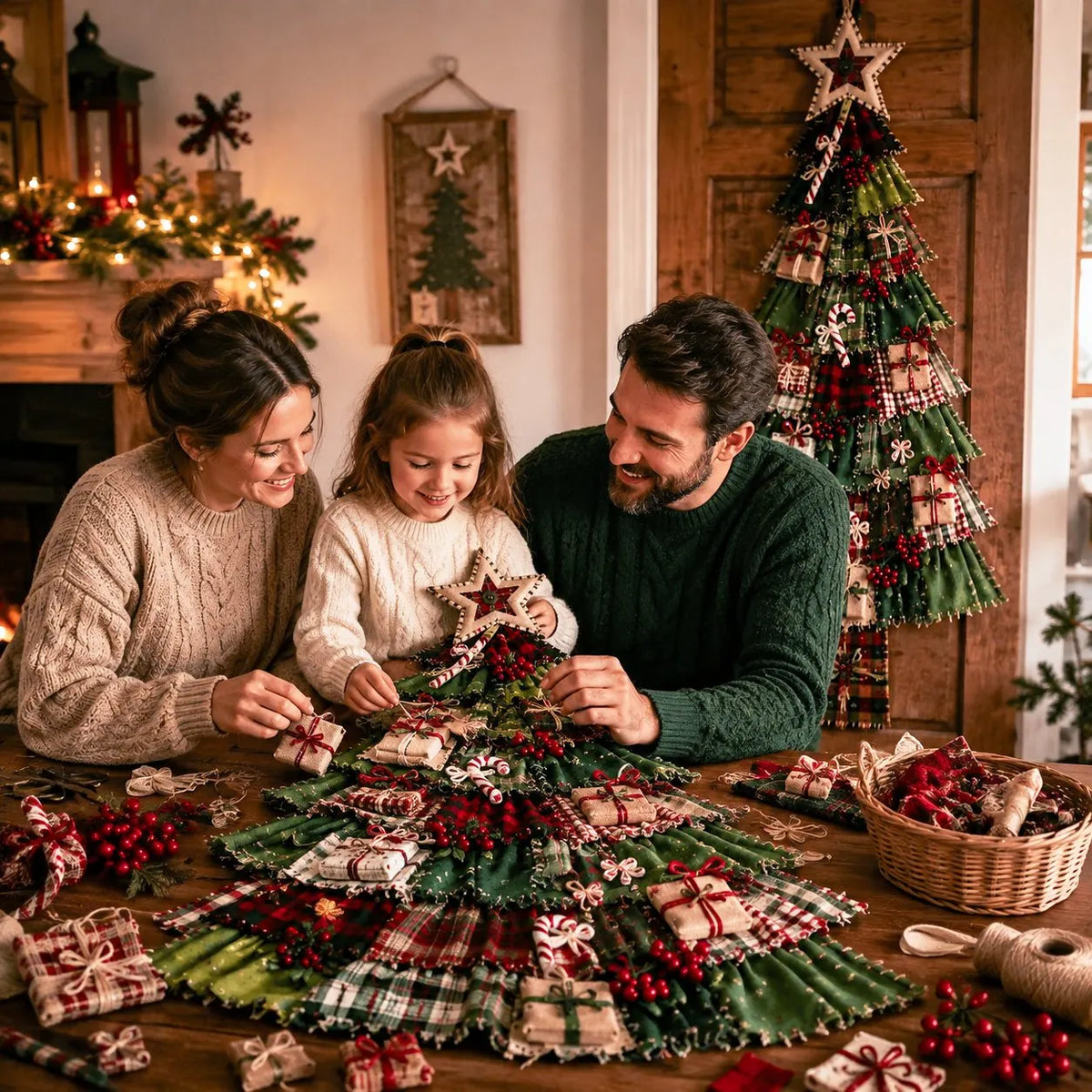🎉🎄Beginner-Friendly DIY Oversized Patchwork Christmas Tree Door Hanging Kit | Complete Kit with All Tools & Step-by-Step Guide Included 💕