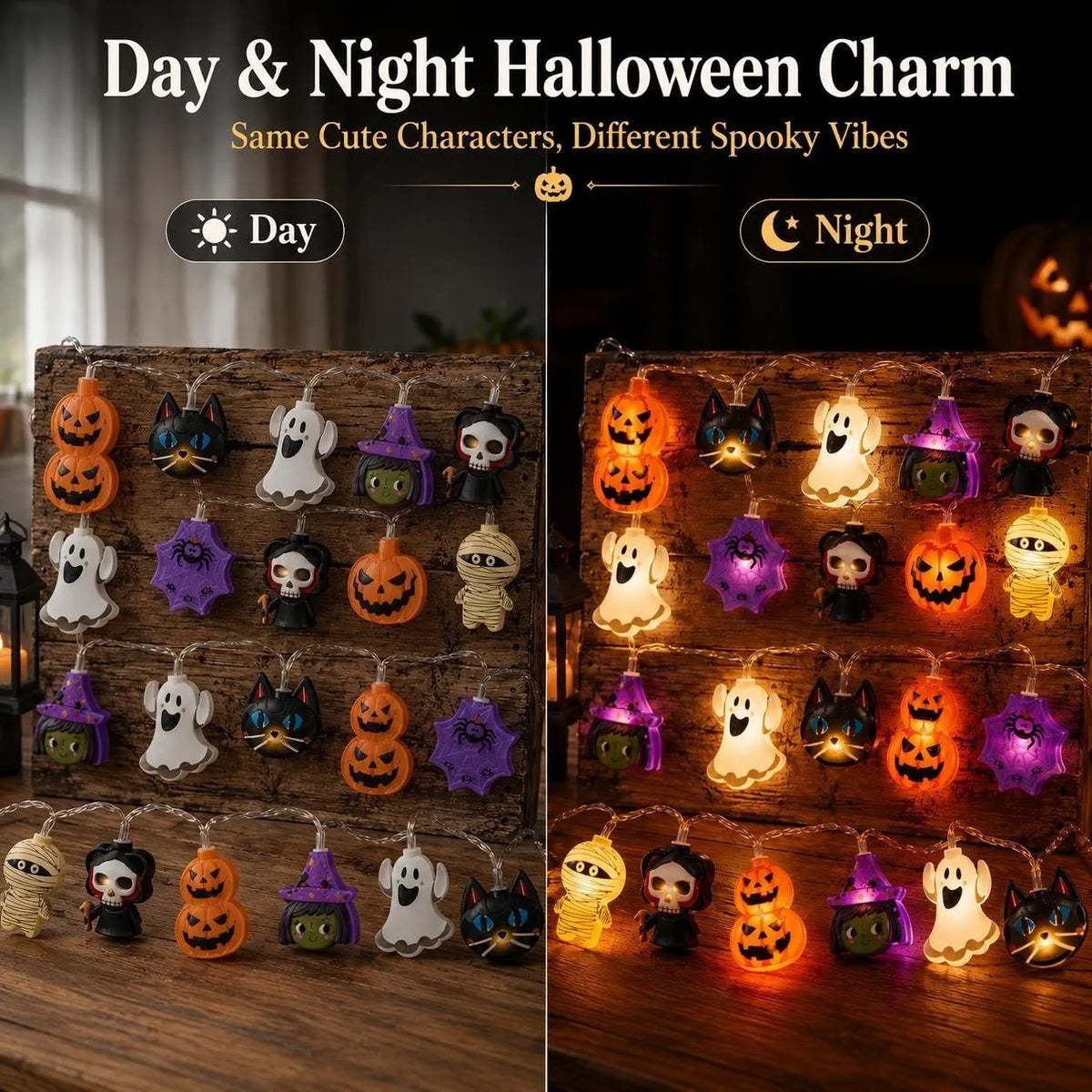 🎉 USB-Powered Pumpkin LED String Lights