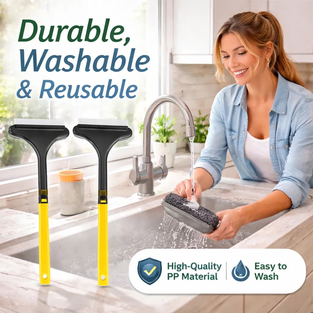 🔥HOT SALE🔥🧼2-in-1 Window & Surface Cleaning Brush – Wet & Dry Dual Use