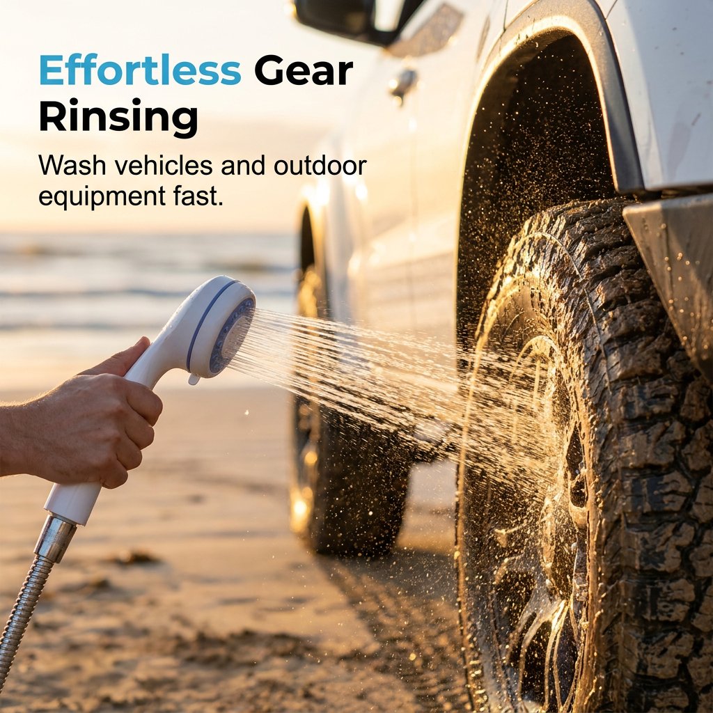 🎉Exclusive Offer🚿 Stay Fresh Outdoors✨ Portable Camping Shower with Adjustable Flow – For Easy & Convenient Outdoor Cleaning!