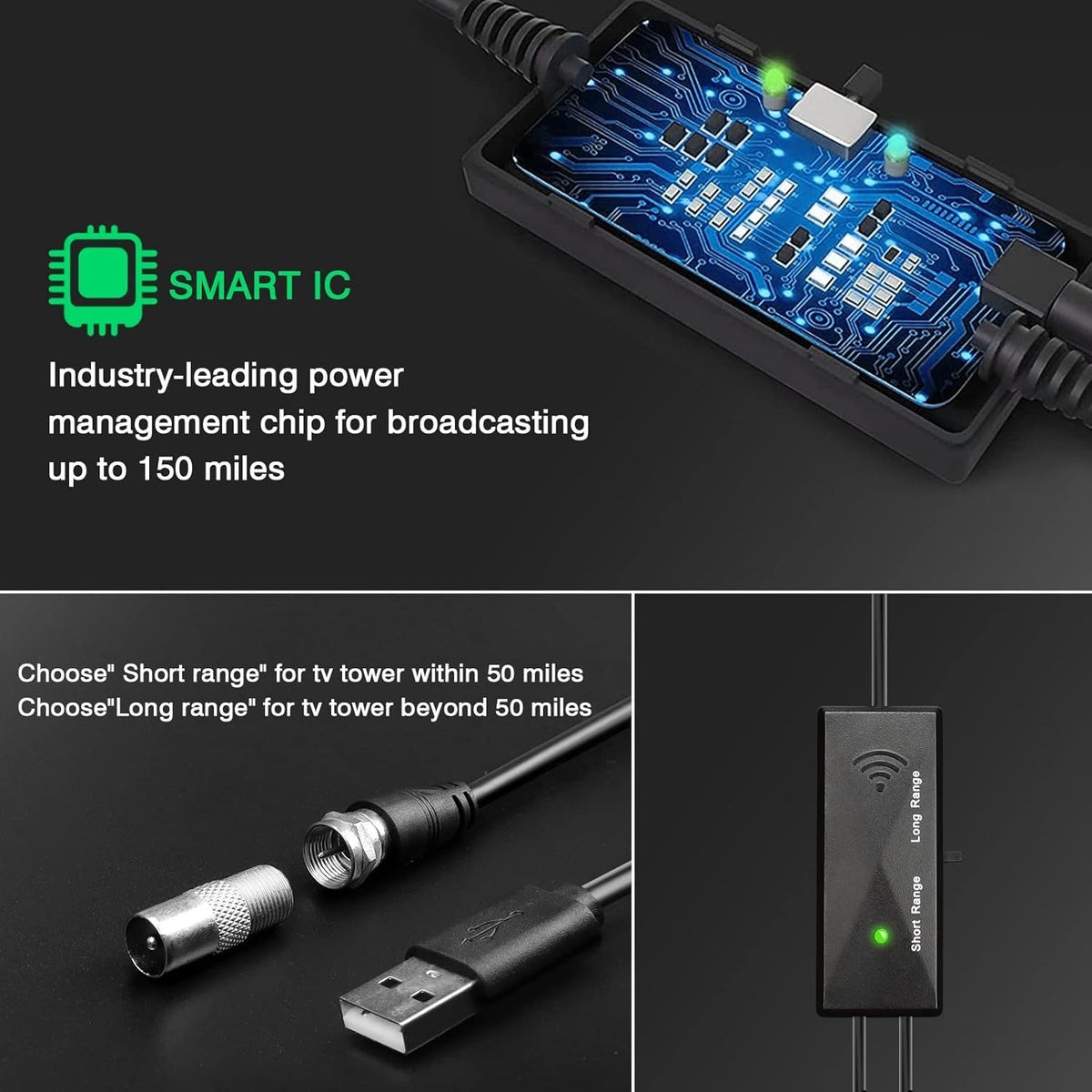 4K HDR TV Antenna - 1000+ Miles Long Range
