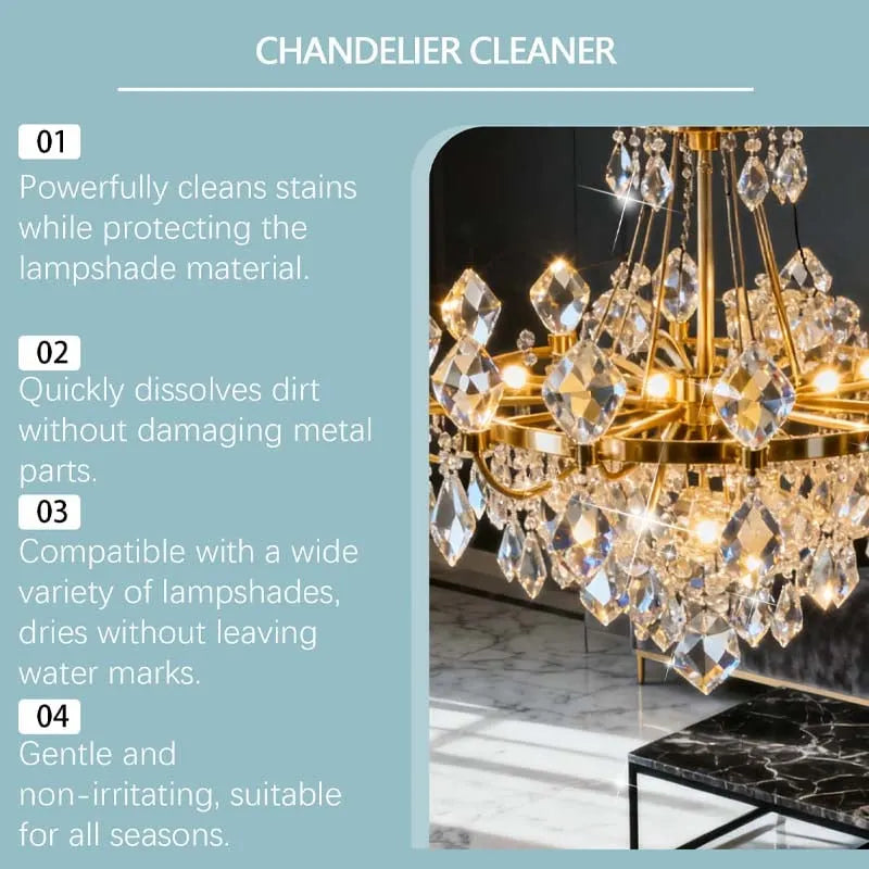 🔥 HOT SALE 🔥49% OFF🧼 Light Fixture Cleaning Spray | Powerful stain removal · Safe for all materials with no residue · Protects metal from oxidation · Suitable for chandeliers and decorative lights