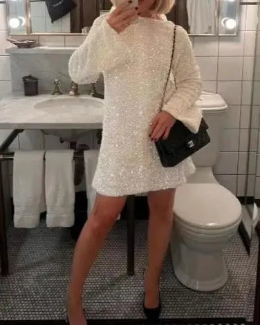 Sequin Bow Party Dress