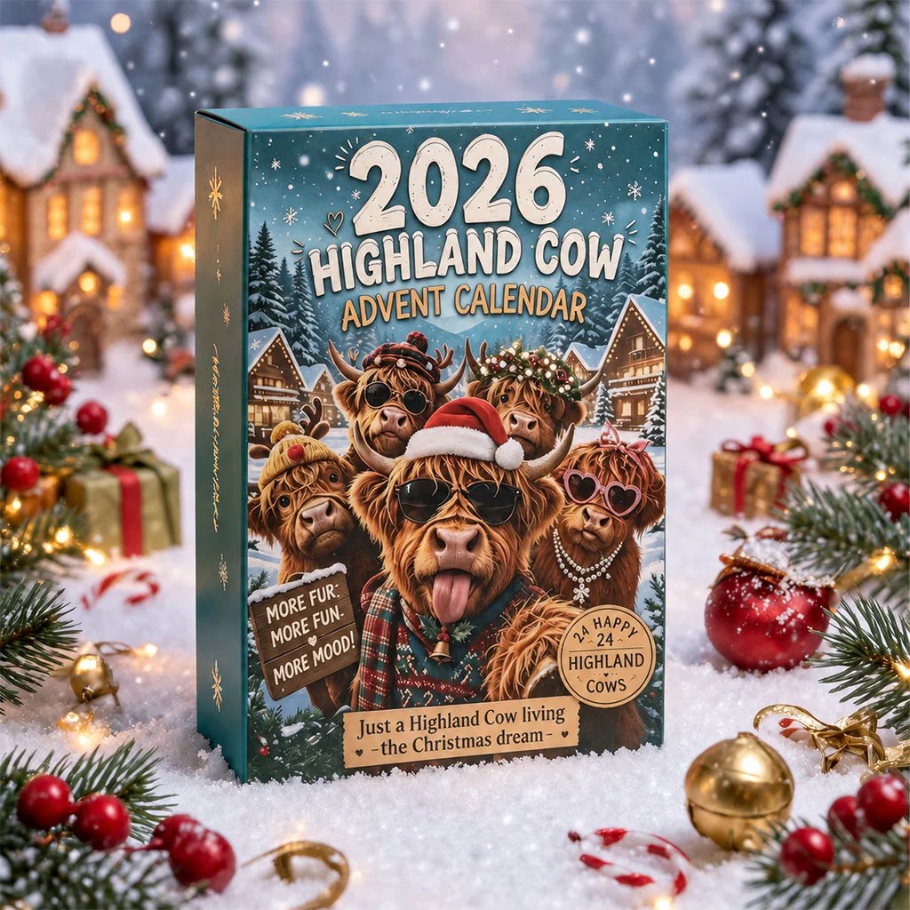 🎉49% OFF - 🐂🎁2026 Highland Cow Advent Calendar | Every Day Brings New Surprises(📦Buy 2 Free Shipping)
