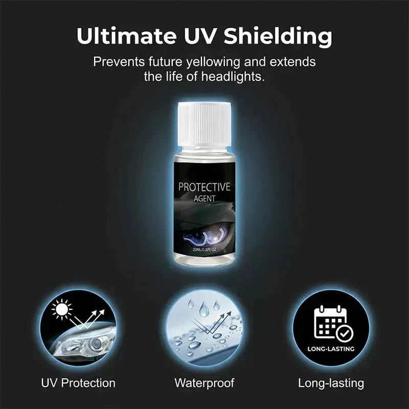 🎉🔆 Professional Car Headlight Restoration Kit – Removes yellowing & scratches, restores clarity & UV protection – easy DIY solution ✨