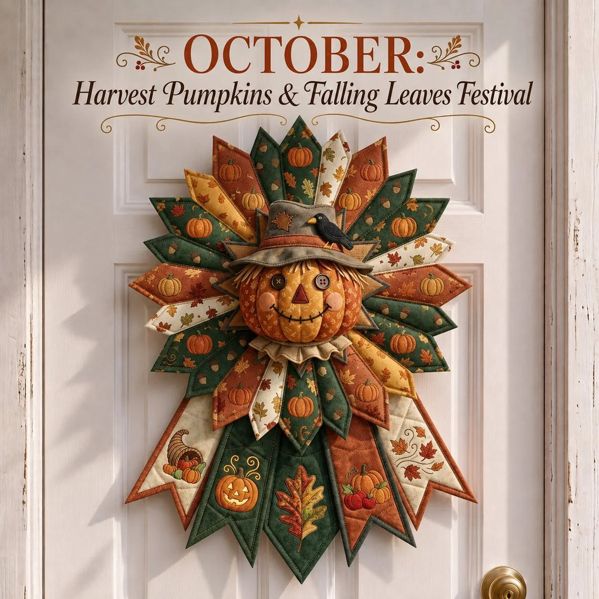 🎉 Beginner-Friendly 12-Month Themed 3D Quilted Door Hanger Sewing Kit Collection | Complete Kit with Coordinated Fabrics, Sewing Materials & Step-by-Step Guide Included 💕