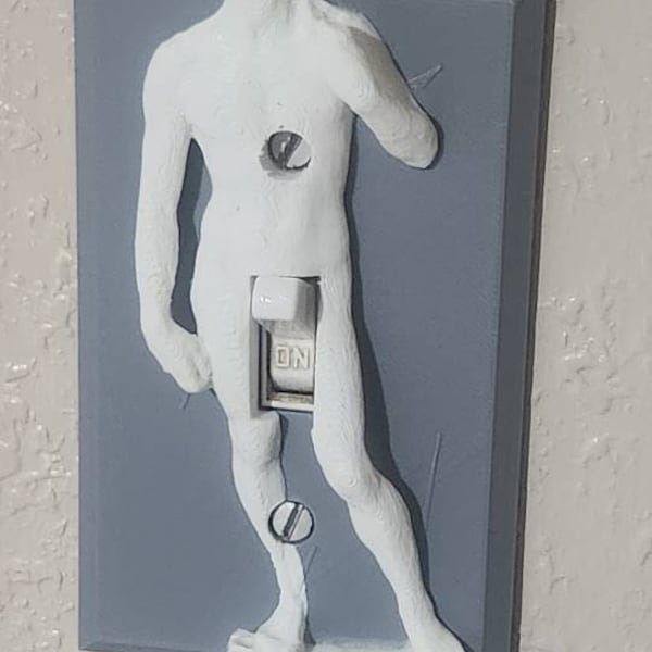 Funny Light Switch Cover - David Sculpture Switch Plate, Exquisite Humor