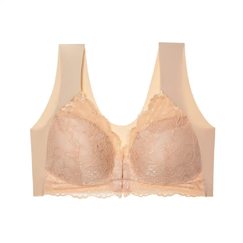 Front Closure Wireless Push Up Bra