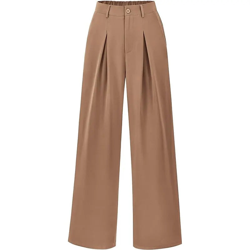 Women's High Waist Casual Wide Leg Loose Trousers Buy 2 Free Shipping