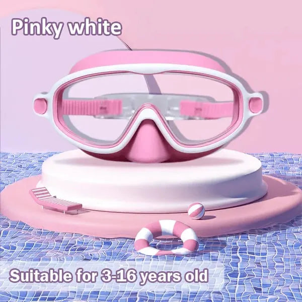 🏊‍♀️ Buy 1 Get 1 Free🏊‍♀️-2026 HD children's large frame waterproof and anti-fog swimming goggles