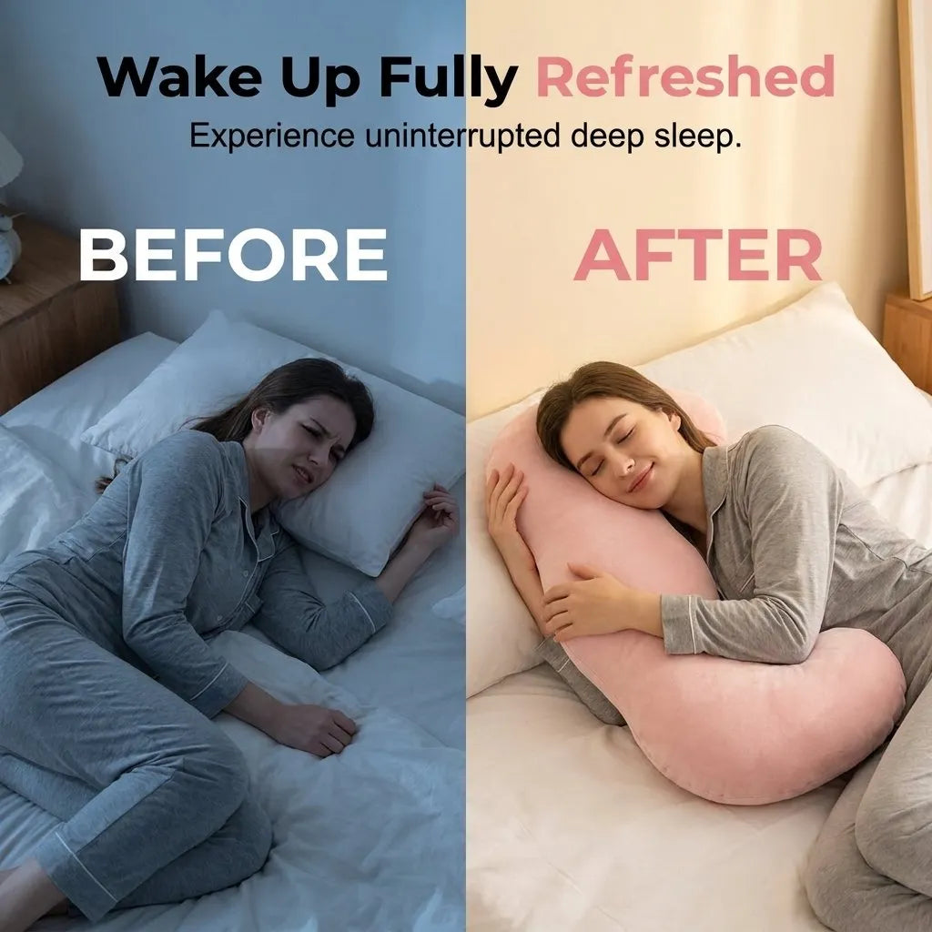 🔥HOT SALE🔥💤Ergonomic Long Hippocampus Pillow – Multi-Functional Waist & Side Sleeper Cushion🛌