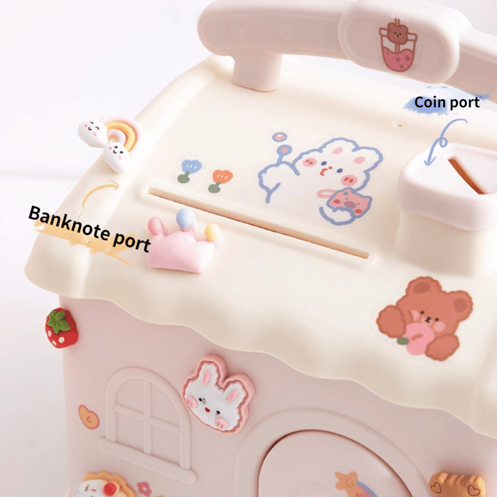 Kawaii Piggy Bank Anime Cartoon Cute Square Money Boxes Piggy Bank-buy 2 free shipping