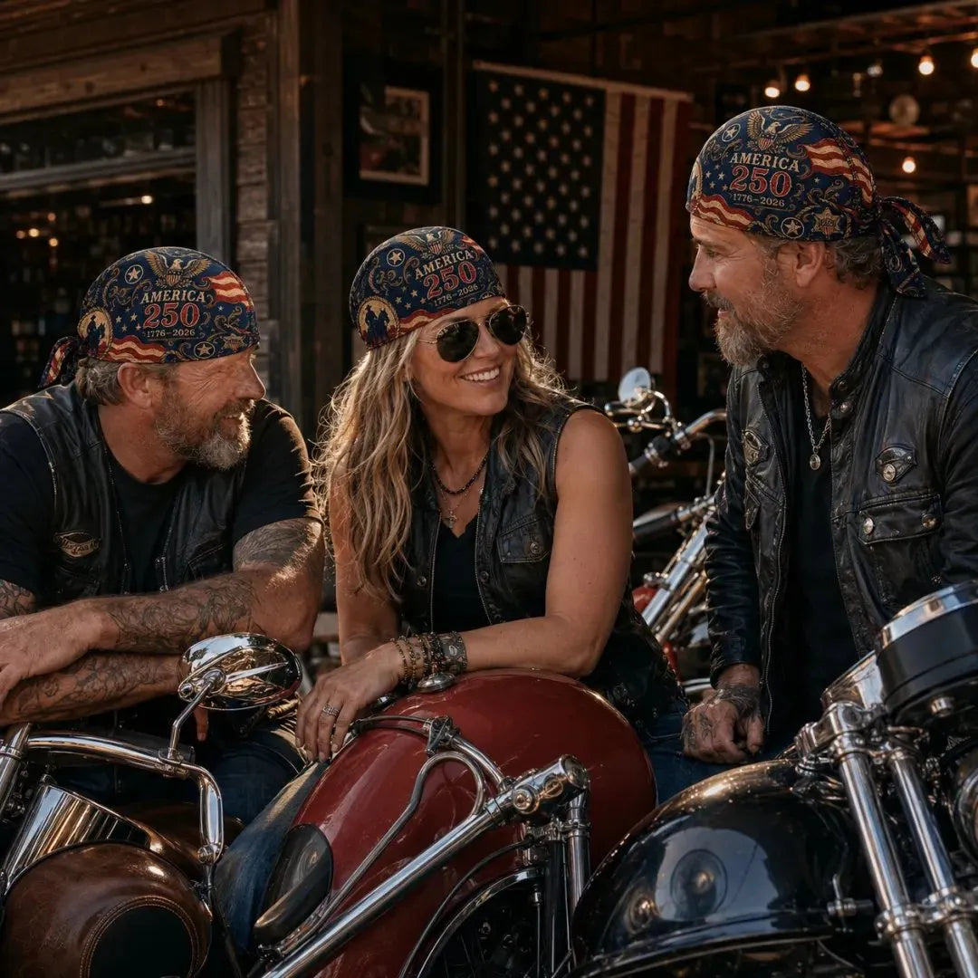 🔥LAST DAY 50% OFF - 🦅America 250 Cycling Pirate Hat / Biker Headwrap🧢