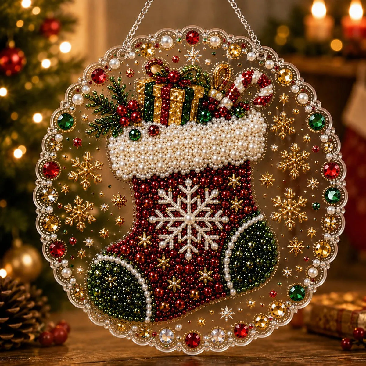 🎁Last Day 50% OFF-💎Christmas Pearl  Art DIY Hanging Ornament Kit