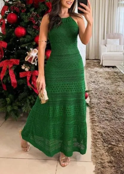 Knit Dress with Side Slits