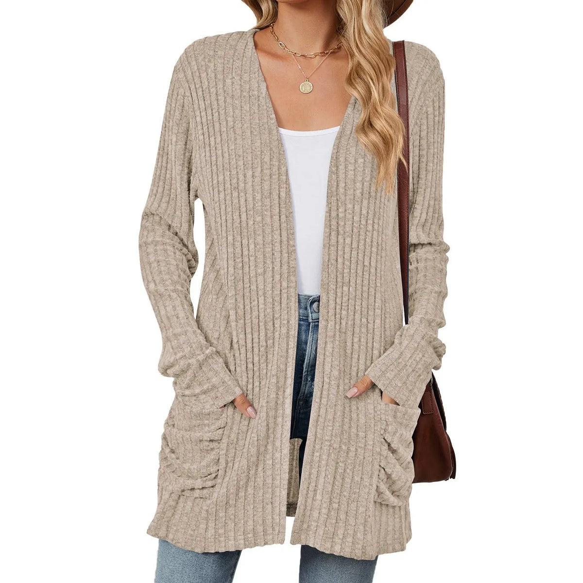 Cozy Autumn Ribbed Cardigan (Buy 2 Free Shipping)