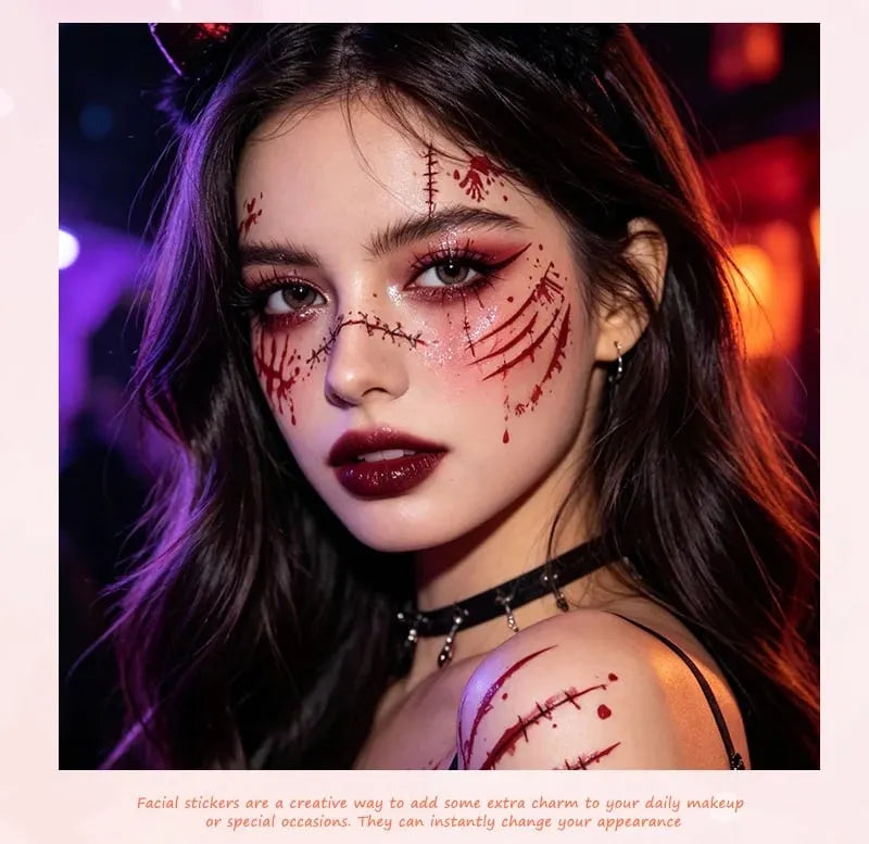🔥 HOT SALE 🔥Glow in the Dark Halloween Glitter Freckles Temporary Tattoo Set