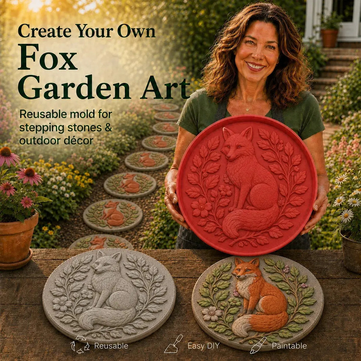 🔥HOT SALE 49% OFF✨🐦Hummingbird Garden Art Stepping Stone Mold