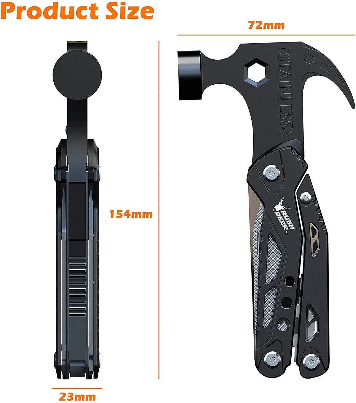 🛠️14 in 1 Stainless Steel Multi-Tool Hammer