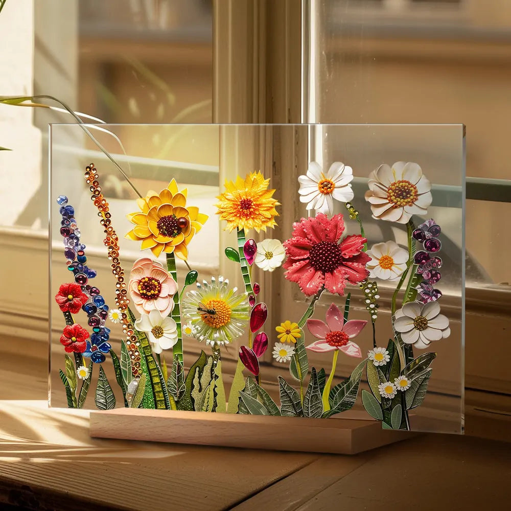 🌷🌼NEW - 🌻🌺Painted Colorful Flower Pattern Decor