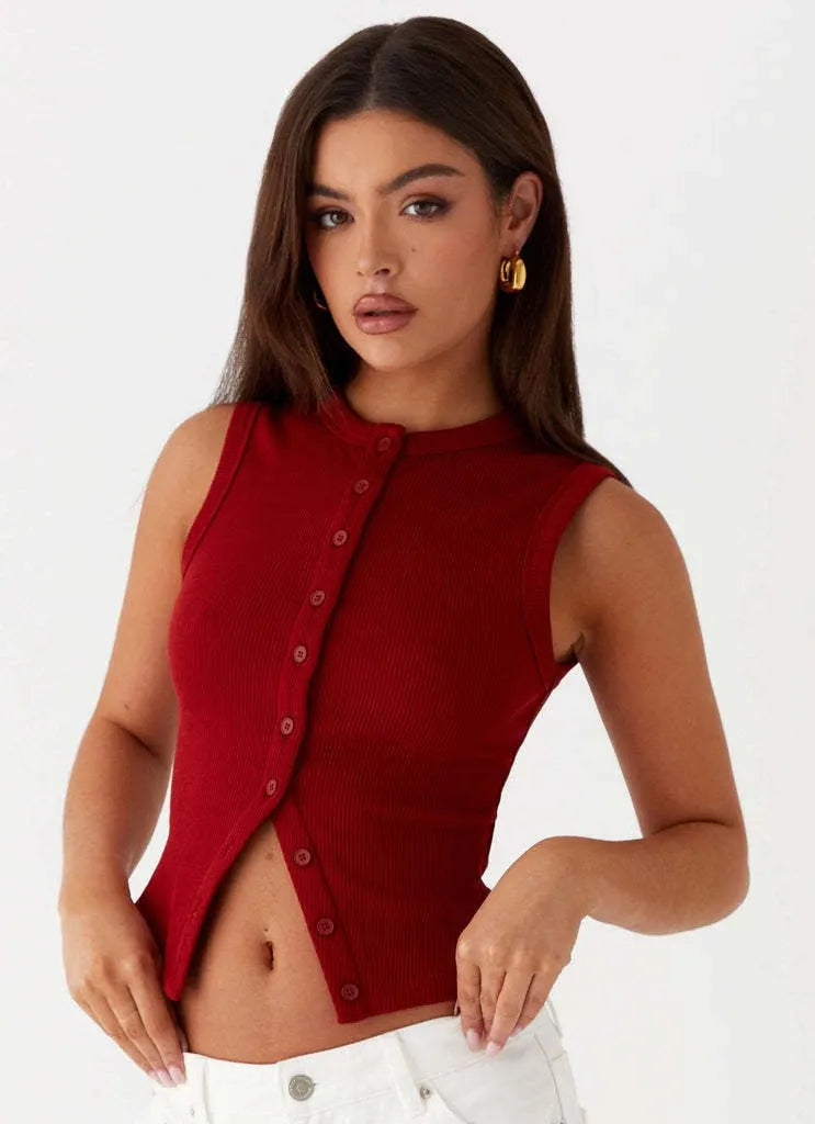 Blair Buttoned Tank Top