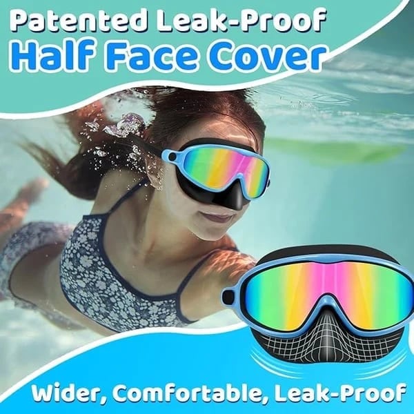 🏊‍♀️ Buy 1 Get 1 Free🏊‍♀️-2026 HD children's large frame waterproof and anti-fog swimming goggles