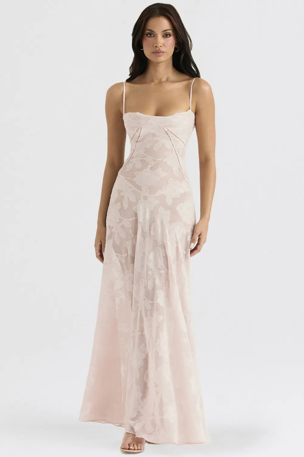 Sexy sleeveless lace camisole backless dress